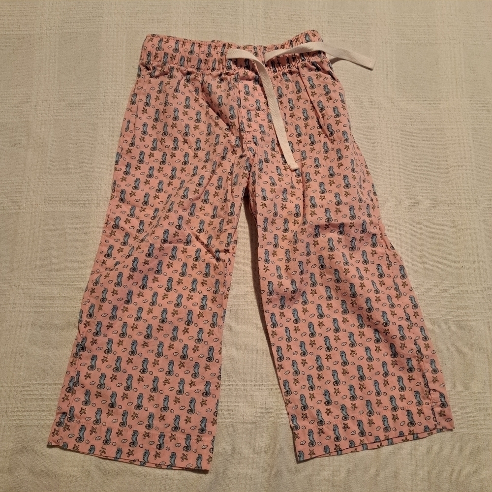 Vineyard Vines boys size 2T pajama pants elastic waist Seahorse starfish design
